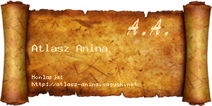 Atlasz Anina névjegykártya